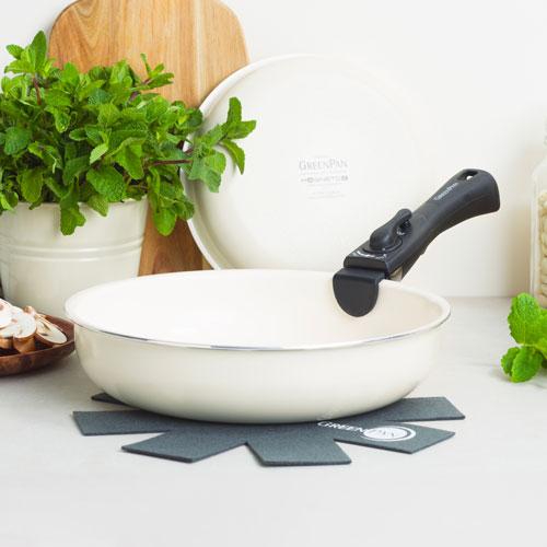 グリーンパン クリックシェフ 4点セット クリームホワイト フライパン