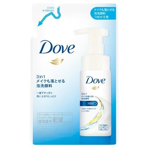 ユニリーバ ダヴ 3in1 メイクも落とせる泡洗顔料 つめかえ用 120ml