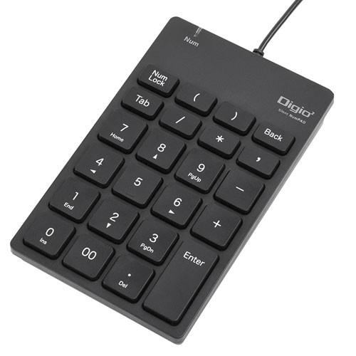 ナカバヤシ Digio2 USB有線 静音テンキーボード ブラック TNK-SU228BK