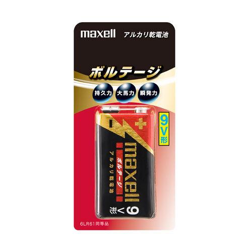 ポスト投函 マクセル maxell 9V形 アルカリ乾電池「ボルテージ」 1本