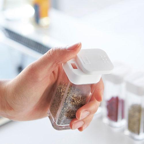 山崎実業 スパイスボトル アクア AQUA ホワイト 調味料入れ おしゃれ