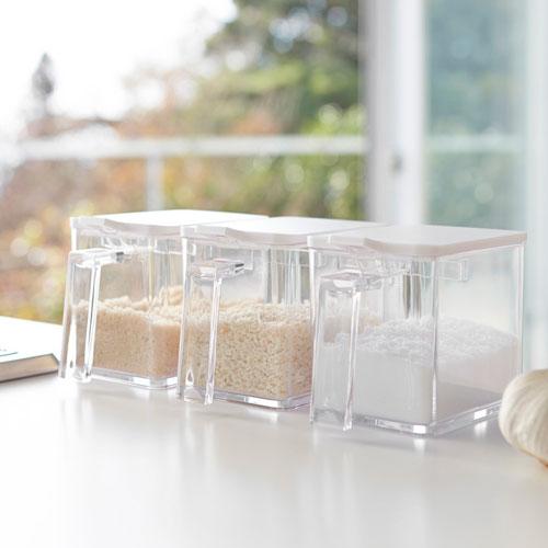 山崎実業 調味料ストッカー アクア AQUA S ホワイト 2886 : cocoatta