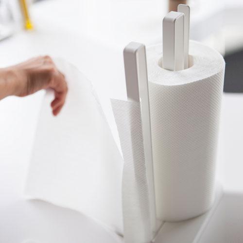 山崎実業 片手で切れるキッチンペーパーホルダー プレート Plate