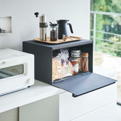 山崎実業 tower 収納ボックス ブレッドケース ブラック ブレッド