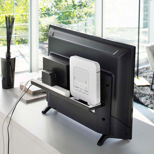 山崎実業 テレビ裏ラック スマート smart ワイド40 ブラック 4885