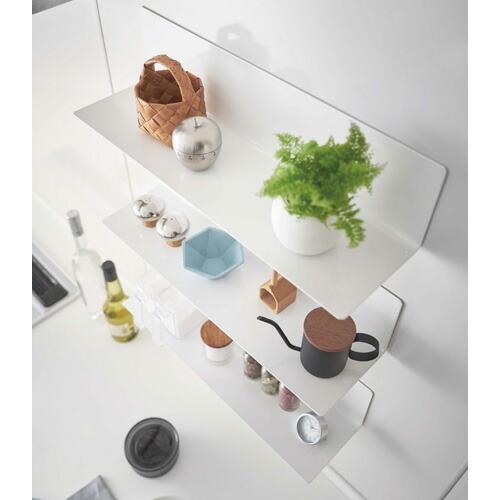 山崎実業 Tower マグネットキッチン棚 タワー ワイド ホワイト 5078 キッチングッズ ウォールラック 収納棚 台所 磁石 冷蔵庫 調味料 壁面収納シンプル おしゃれ Cocoatta 通販 Yahoo ショッピング