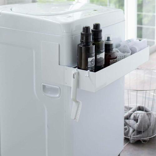 山崎実業 マグネット伸縮洗濯機ラック タワー tower ホワイト 5272☆★