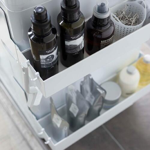 山崎実業 マグネット伸縮洗濯機ラック タワー tower ホワイト 5272☆★