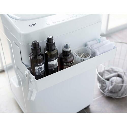 山崎実業 マグネット伸縮洗濯機ラック タワー tower ホワイト 5272☆★