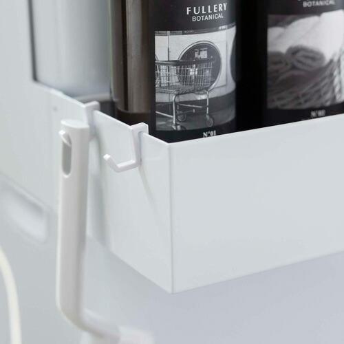 山崎実業 マグネット伸縮洗濯機ラック タワー tower ホワイト 5272☆★