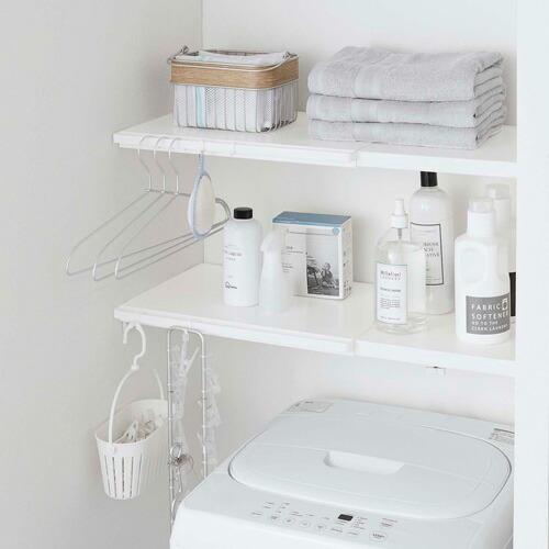 山崎実業 伸縮 つっぱり棒用棚板 タワー Tower L ホワイト 5322 突っ張り棒 棚 奥行き33cm 洗濯機上 トイレ 収納ラック おしゃれ シンプル フラット 白 Cocoatta 通販 Yahoo ショッピング