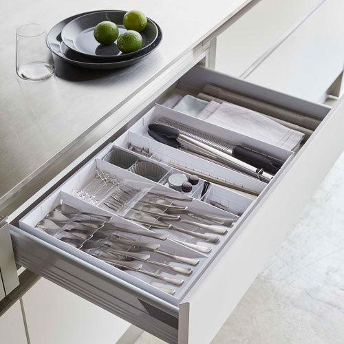 山崎実業 立体横伸縮カトラリーケース タワー tower ホワイト