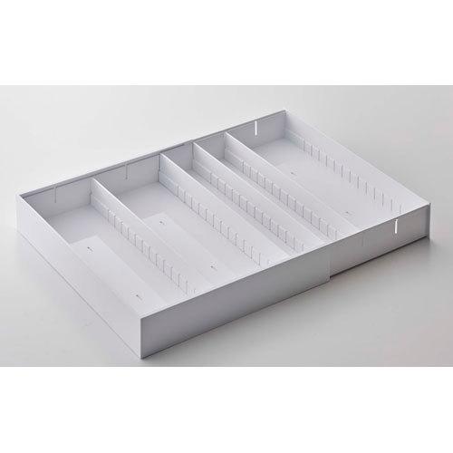 山崎実業 立体横伸縮カトラリーケース タワー tower ホワイト 5415