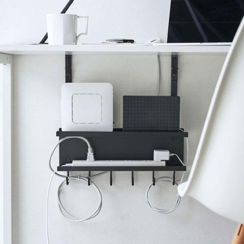 山崎実業 デスク下 ケーブル＆ルーター収納ラック スマート smart