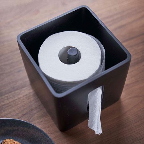 山崎実業 ティッシュ＆トイレットペーパーケース リン RIN ブラウン