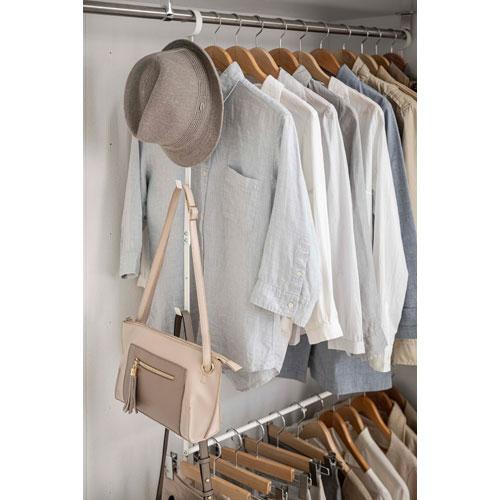 山崎実業 伸縮収納力アップ2段ハンガー スマート smart ホワイト 5678