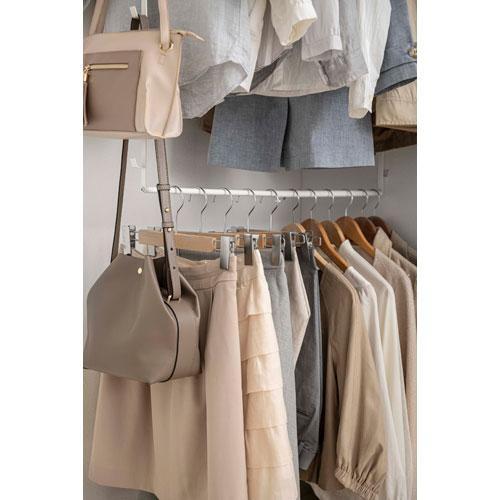 山崎実業 伸縮収納力アップ2段ハンガー スマート smart ホワイト 5678