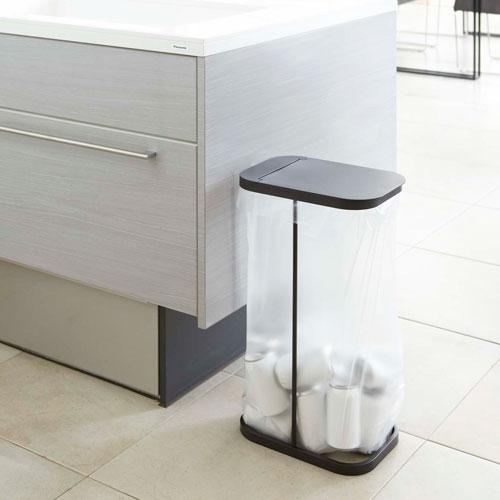 山崎実業 分別ゴミ袋ホルダー ルーチェ LUCE ブラック 07553 ごみ箱