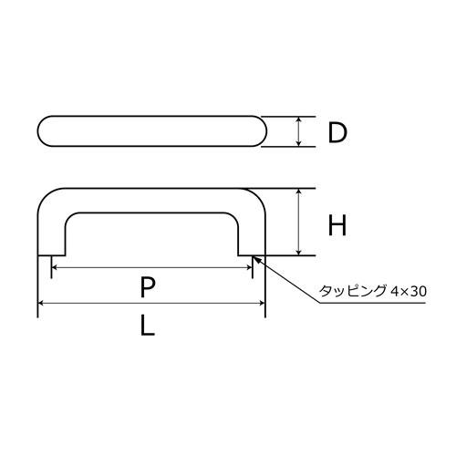 PC丸棒ハンドル 120mm 黒 BH1149 : cocoatta - 通販 - Yahoo!ショッピング