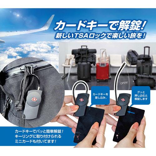 和気産業 カードキー式ワイヤー錠 TSAロックカードキー IB-164