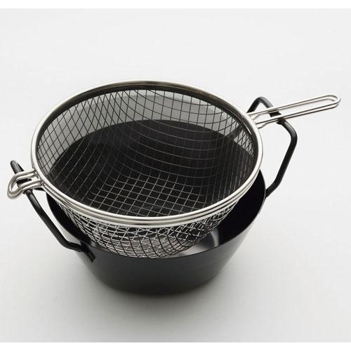 ラバーゼ 鉄揚げ鍋セット 22cm LB-098 和平フレイズ 揚げ物鍋 鍋 ざる