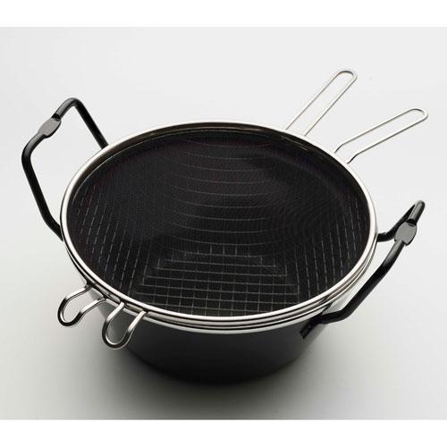 ラバーゼ 鉄揚げ鍋セット 22cm LB-098 和平フレイズ 揚げ物鍋 鍋 ざる