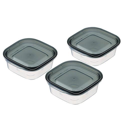 イノマタ化学 楽ちんパック スクエア 90ml クリアーブラック 3個組