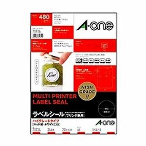 エーワン プリンタラベル ハイグレードタイプ マット紙 A4 24面