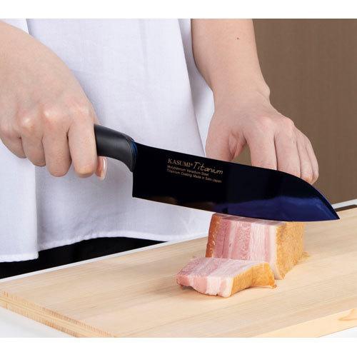 スミカマ KASUMI 霞包丁 チタニウム 三徳包丁 18cm ミッドナイトブルー