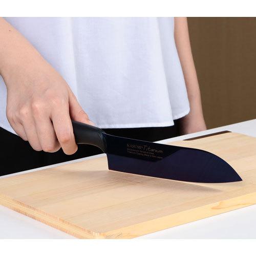 スミカマ KASUMI 霞包丁 チタニウム 三徳包丁 18cm ミッドナイトブルー