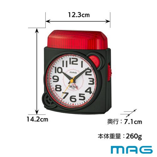 ノア精密 MAG 大音量目覚まし時計 タイムポリス T-782 BK-Z マグ