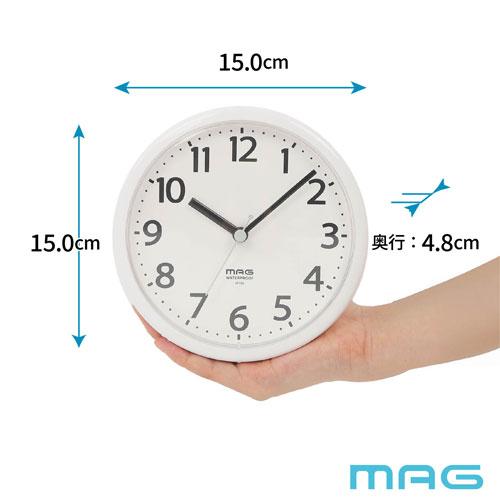 ノア精密 MAG マグ バスクロック マグネット 掛け時計 IP54 直径約15.0