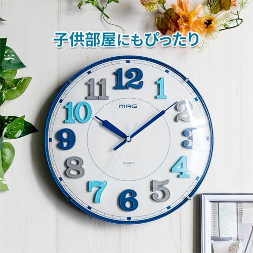 ノア精密 MAG マグ 掛時計 タイムブロック W-801 BU-Z ノア精密 MAG マグ 掛時計 タイムブロック W-801 BU-Z