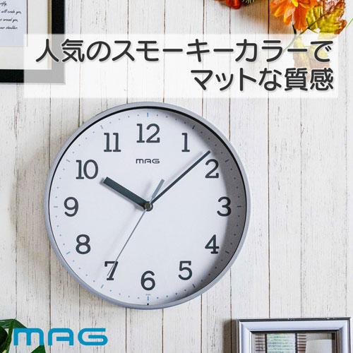 ノア精密 MAG 壁掛け時計 ガレット グレー W-808 GY-Z マグ