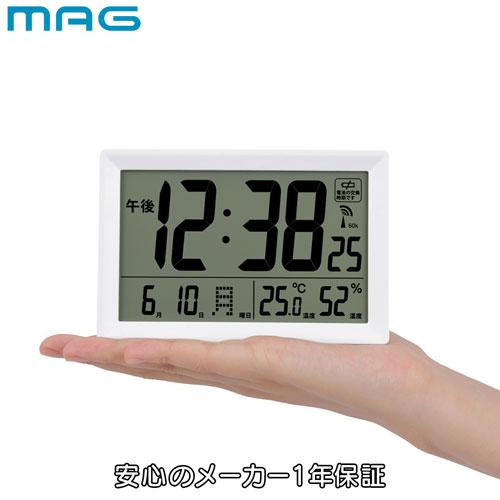 ノア精密 MAG デジタル電波置掛兼用時計 ビュースクエア W-812