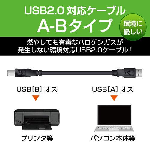 ポスト投函 エレコム ELECOM USB2.0ケーブル 0.5m USB2-ECO05｜cocoatta｜03