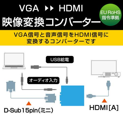 エレコム ELECOM アップスキャンコンバーター 3.5φ VGA-HDMI HDMI1.3 AD-HDCV03_2