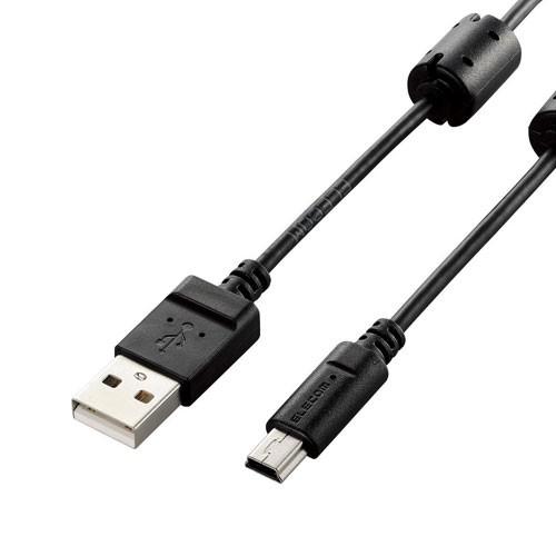 エレコム ELECOM カメラ接続用USBケーブル mini-Bタイプ ブラック DGW-MF05BK｜cocoatta