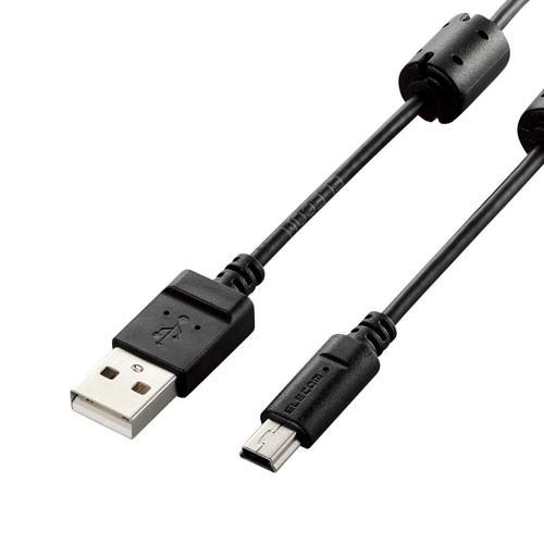 エレコム ELECOM カメラ接続用USBケーブル mini-Bタイプ ブラック DGW-MF15BK｜cocoatta