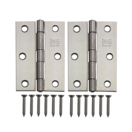 蝶子＠ ハイロジック ステンレス厚口蝶番 64mm 2枚入 26054 : cocoatta - 通販