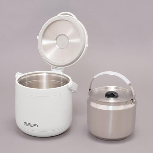 アイリスオーヤマ ダブル真空保温調理鍋 おまかせさん ホワイト RWP