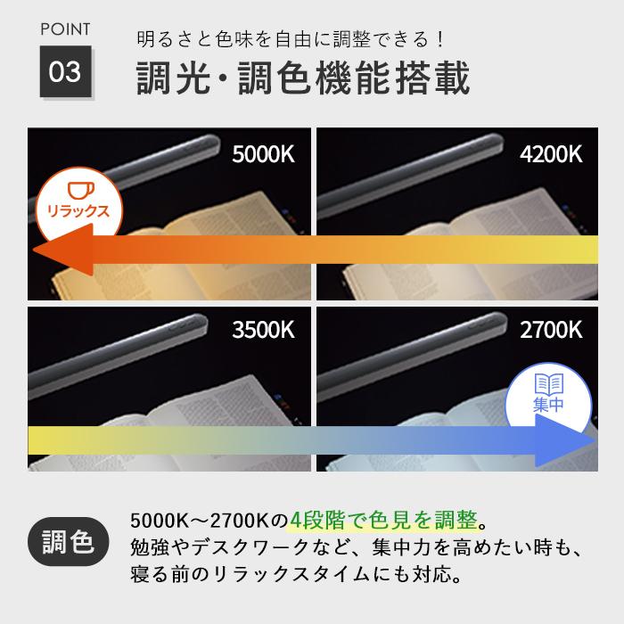 山田照明 Zライト LEDデスクライト 高演色 Ra94 ブラック Z-6700 B 目