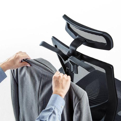 メーカー直送 サンワサプライ ハンガー付きメッシュチェア ブラック SNC-NET22BK_18