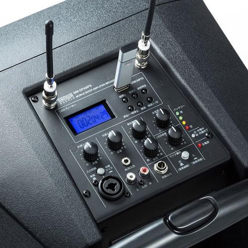 サンワサプライ ワイヤレスマイク付き拡声器スピーカー MM-SPAMP8の画像