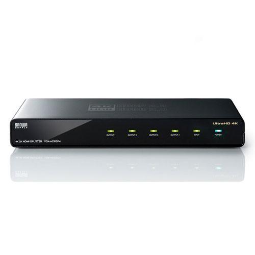 サンワサプライ 4K/60Hz・HDR対応HDMI分配器 4分配 VGA-HDRSP4