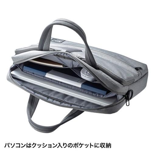 サンワサプライ カジュアルPCバッグ グレー BAG-CA10GY｜cocoatta｜05