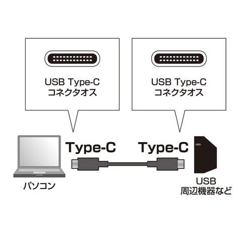 サンワサプライ USB3.1 Type C Gen1 PD対応ケーブル 2m ブラック KU30-CCP320｜cocoatta｜02