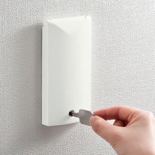 サンワサプライ 鍵付きセキュリティスリムコンセントカバー TAP-KJCV1