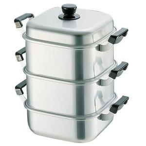 アカオアルミ アルマイト角型蒸器 26cm 二重 : cocoatta - 通販  