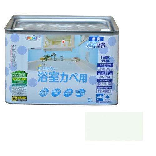 【最安値挑戦】 アサヒペン New水性インテリア ペールグリーン 5L 浴室カベ スプレー塗料